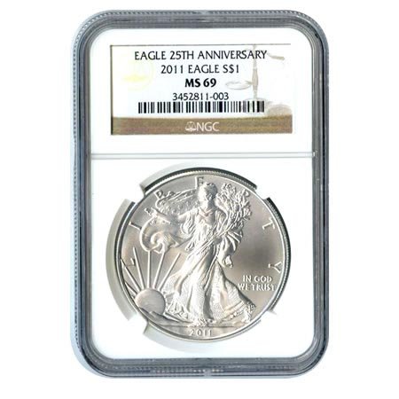 A NGC Graded American Silver Eagle